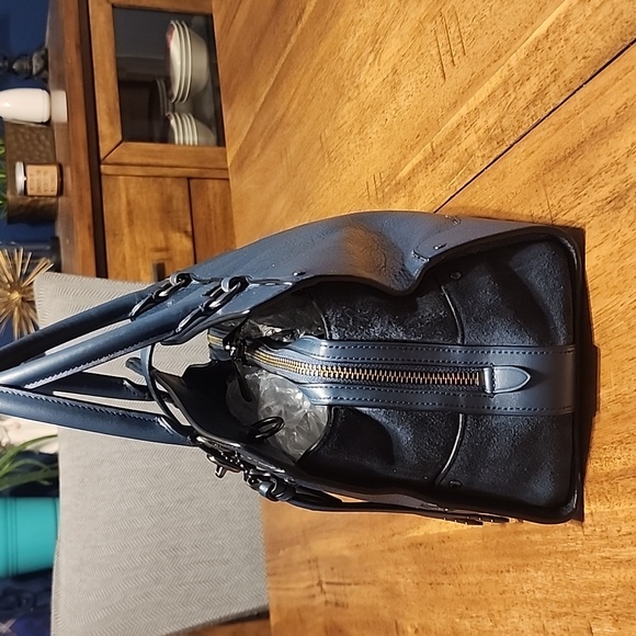 Coach Mercer 30 Leather and Suede satchel with whiplash details - Picture 2 of 16